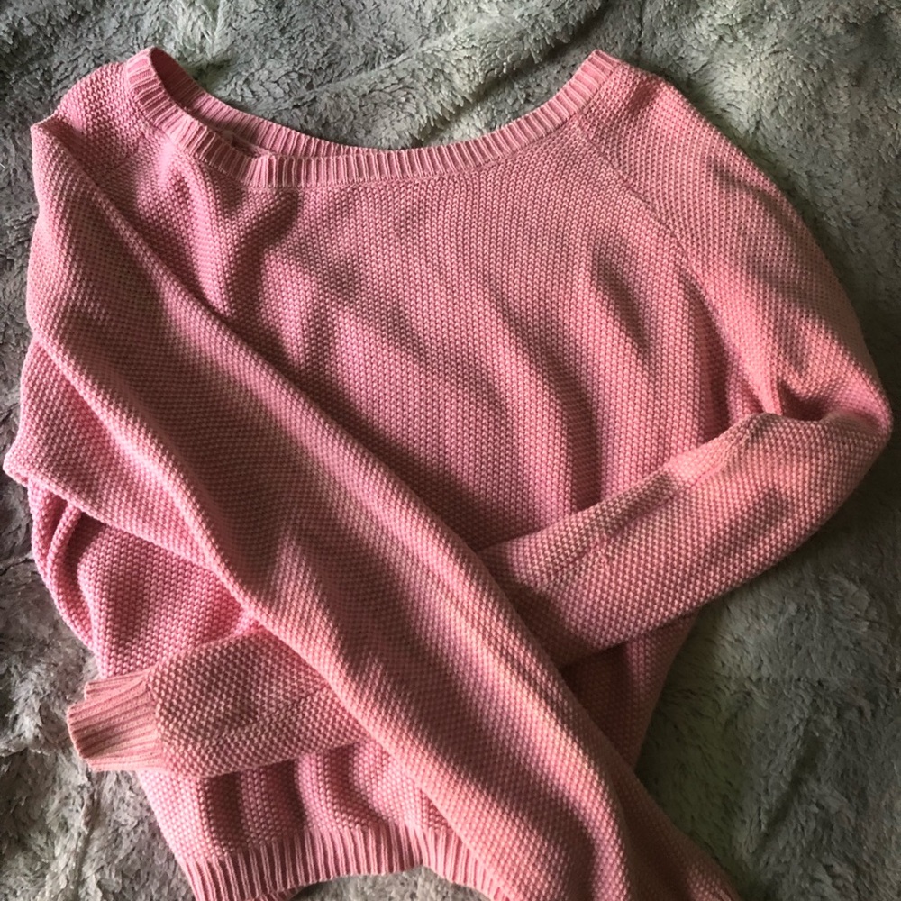 Brandy M. Pink cropped sweater